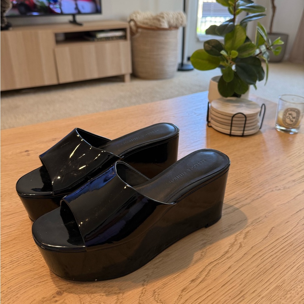Rebecca Minkoff Black Platform Sandals